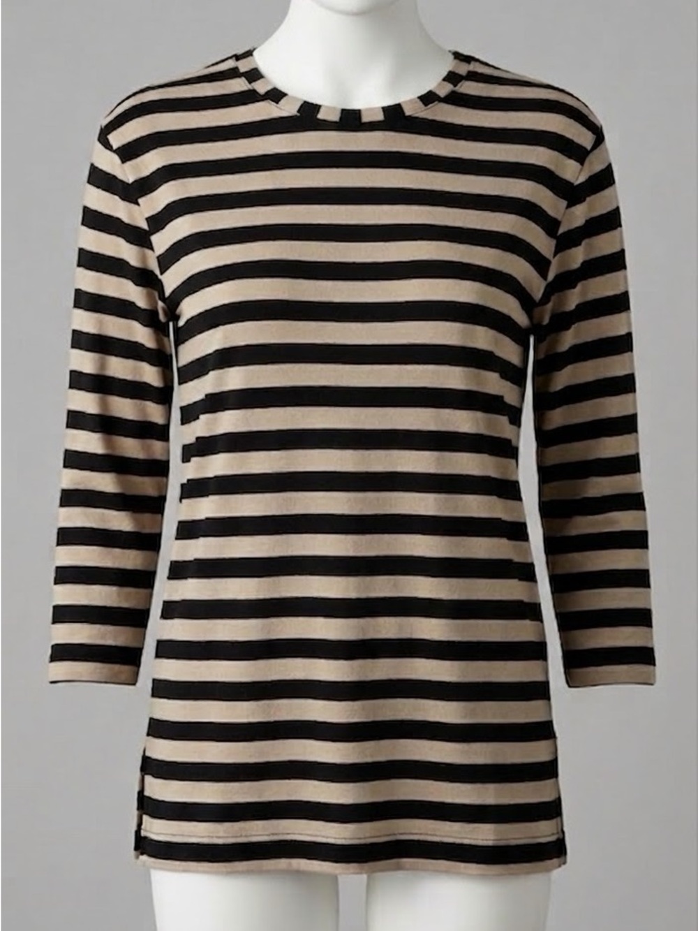 Vintage 90s Black Tan Slinky Top by The Limited Made in USA NYC Minimalist